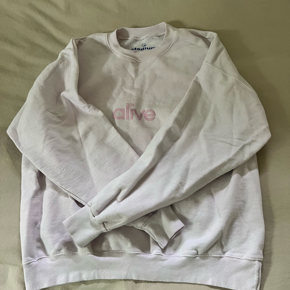 Whitney Simmons Alive Crewneck Sweatshirt - Light Pink